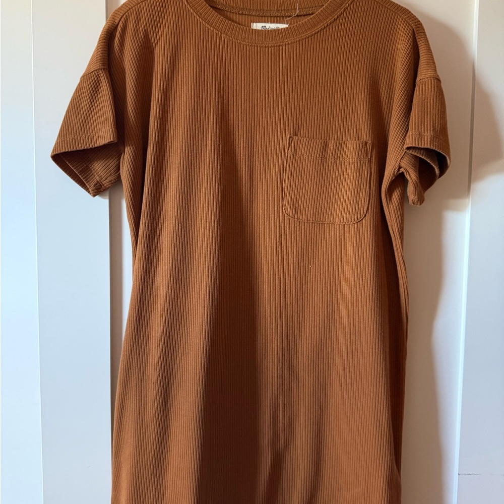 Madewell Tan Ribbed Knit Top